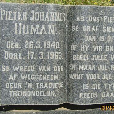 HUMAN Pieter Johannes 1940-1963