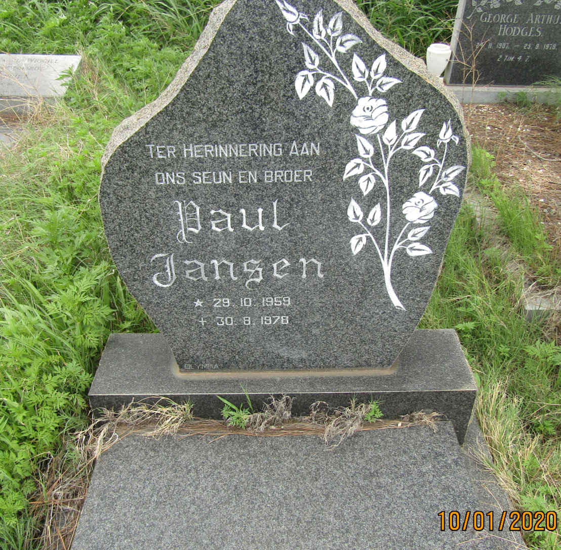 JANSEN Paul 1959-1978