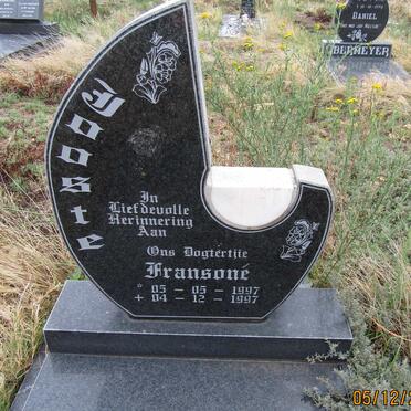 JOOSTE Fransoné 1997-1997