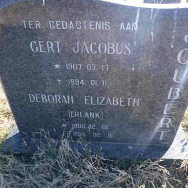 JOUBERT Gert Jacobus 1907-1994 &amp; Deborah Elizabeth ERLANK 1906-1998