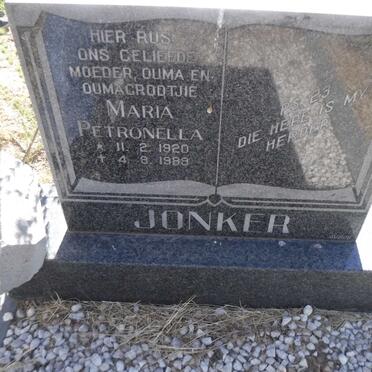 JONKER Maria Petronella 1920-1989