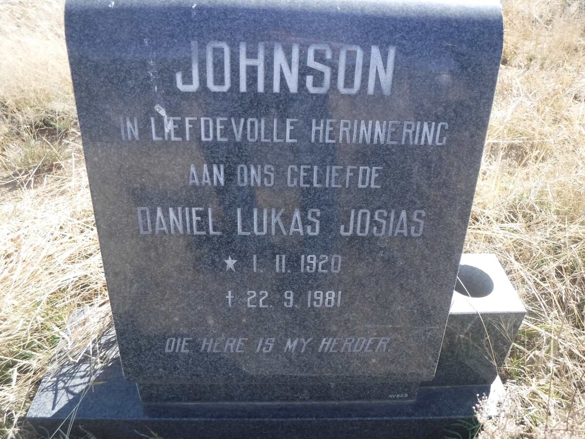 JOHNSON Daniel Lukas Josias 1920-1981
