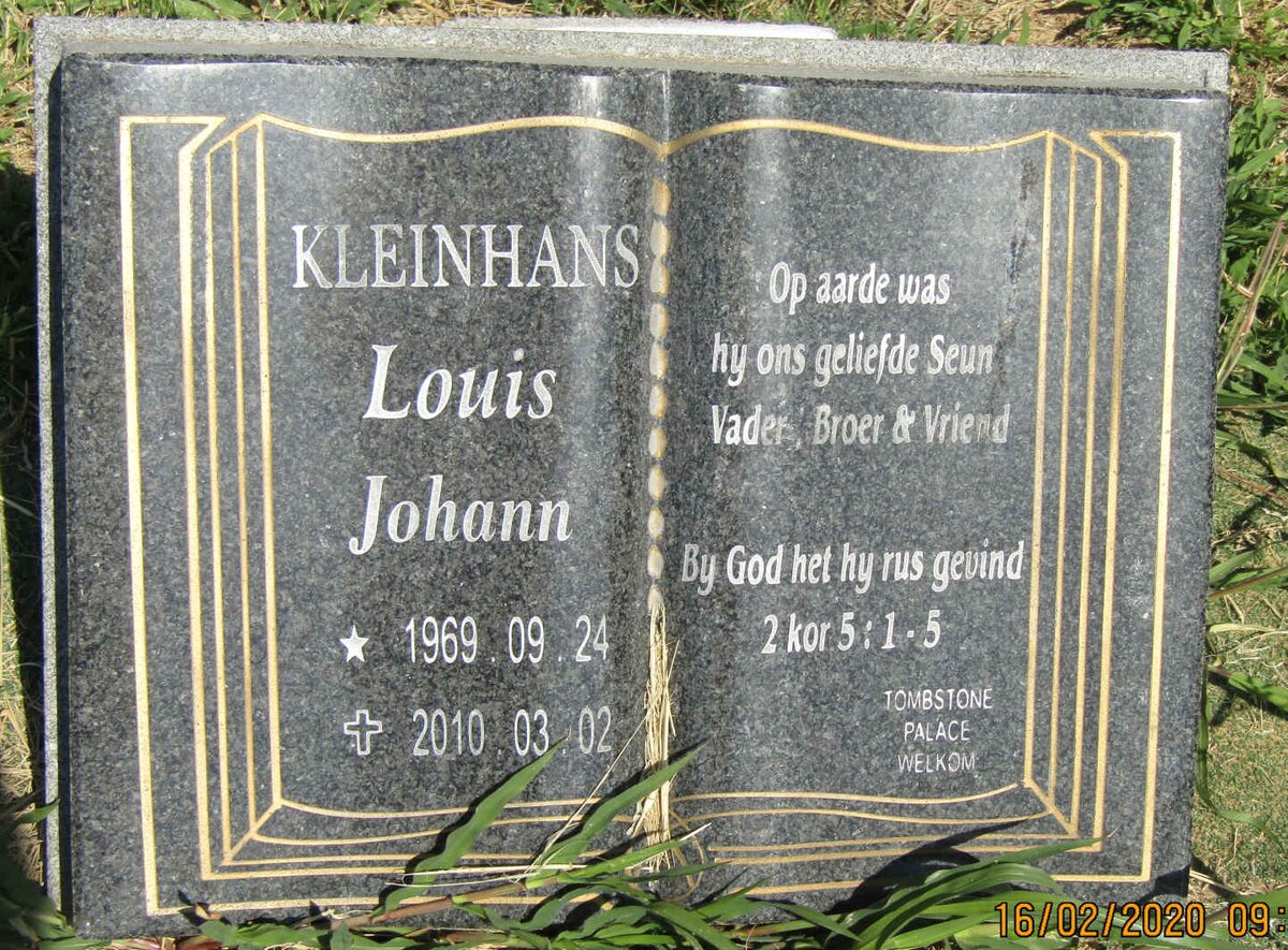 KLEINHANS Louis Johann 1969-2010