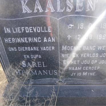 KAALSEN Sarel Hermanus 1931-1993