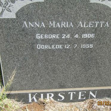 KIRSTEN Anna Maria Aletta 1906-1955