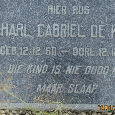 KOCK Charl Gabriel, de 1960-1960
