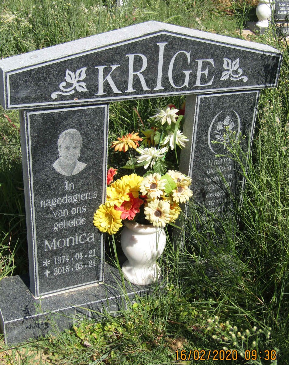 KRIGE Monica 1974-2015