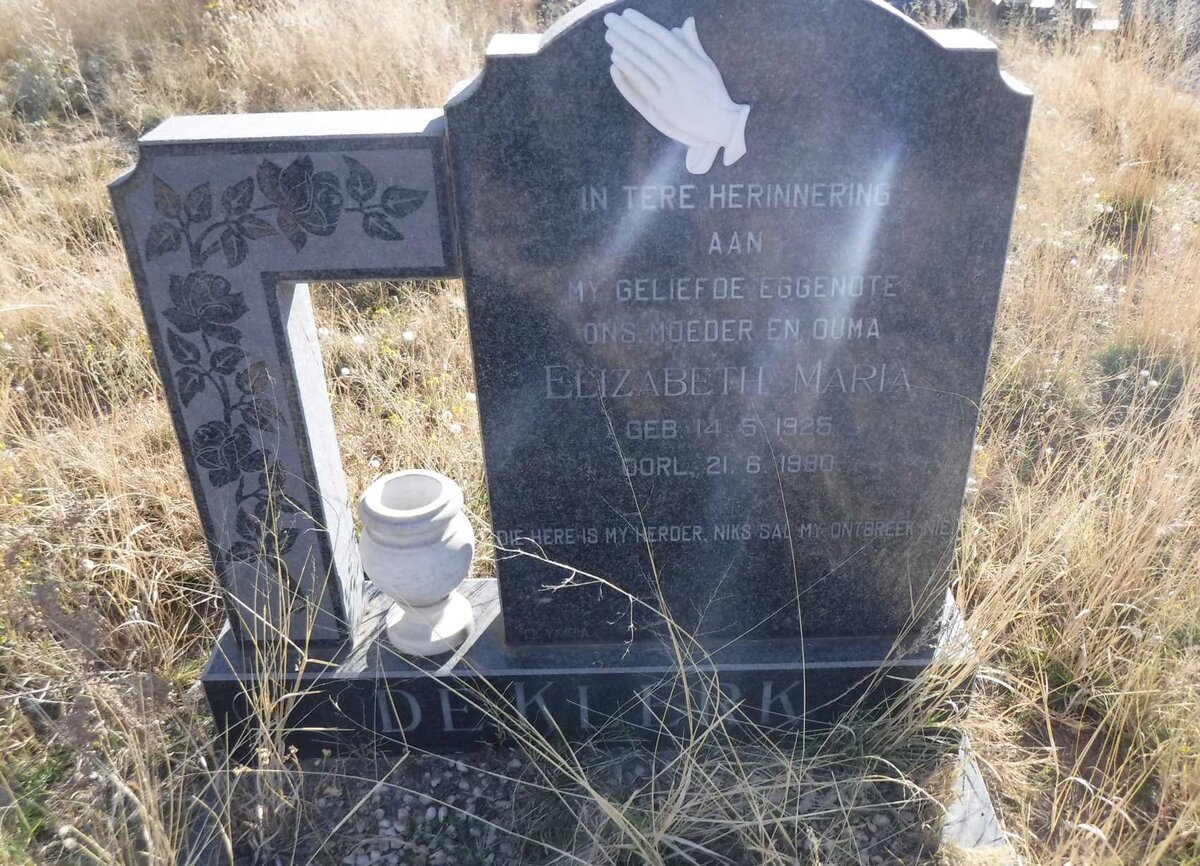 KLERK Elizabeth Maria, de 1925-1980