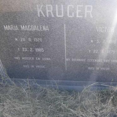KRUGER Victor 1916-1979 &amp; Maria Magdalena 1920-1985