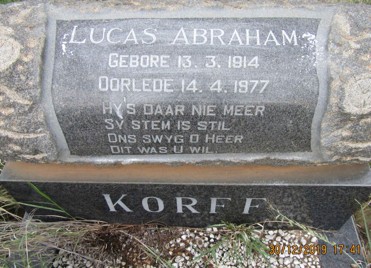 KORFF Lucas Abraham 1914-1977