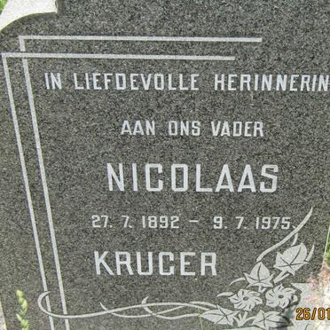 KRUGER Nicolaas 1892-1975