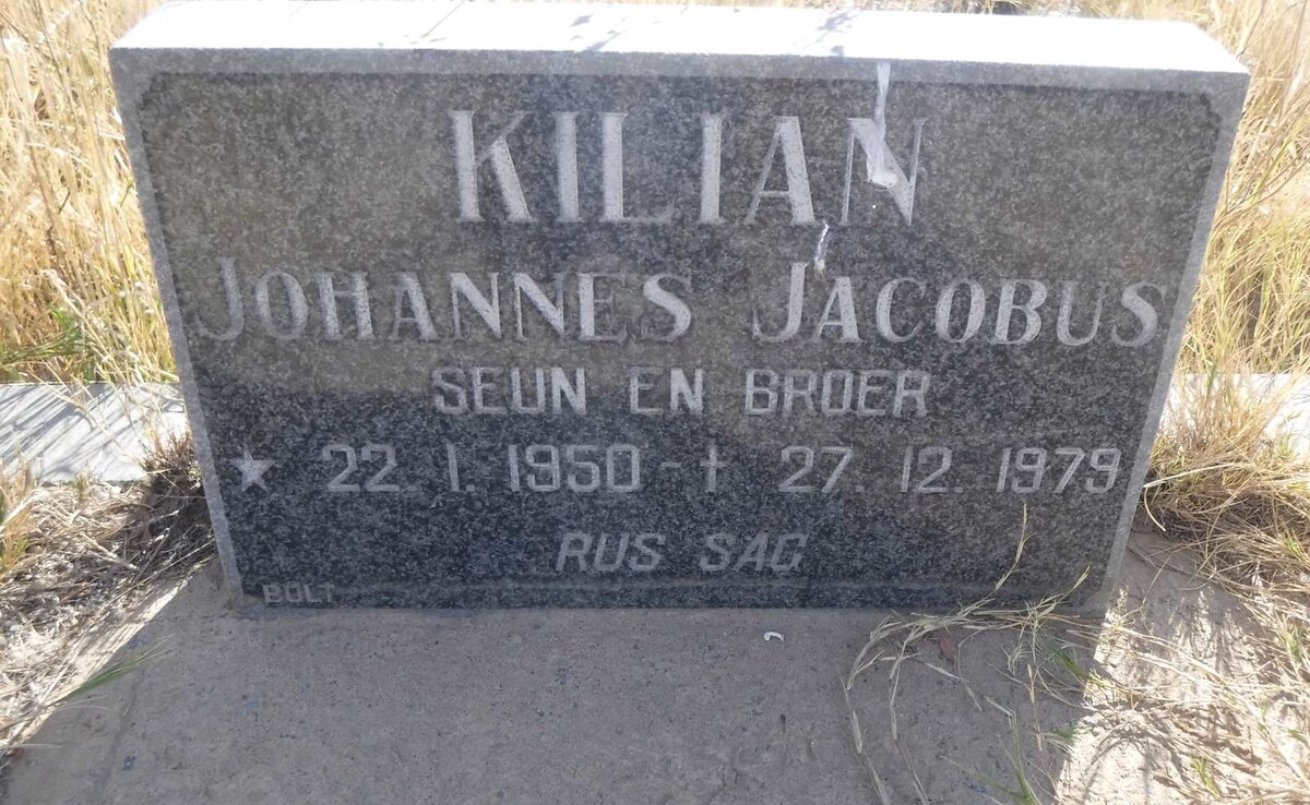 KILIAN Johannes Jacobus 1950-1979