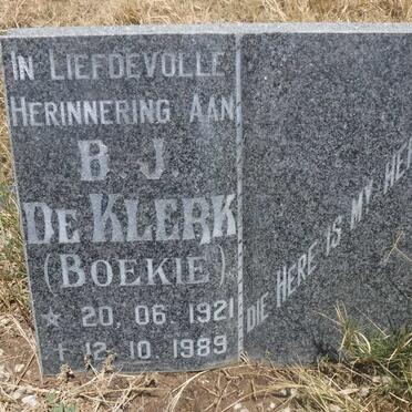 KLERK B.J., de 1921-1989