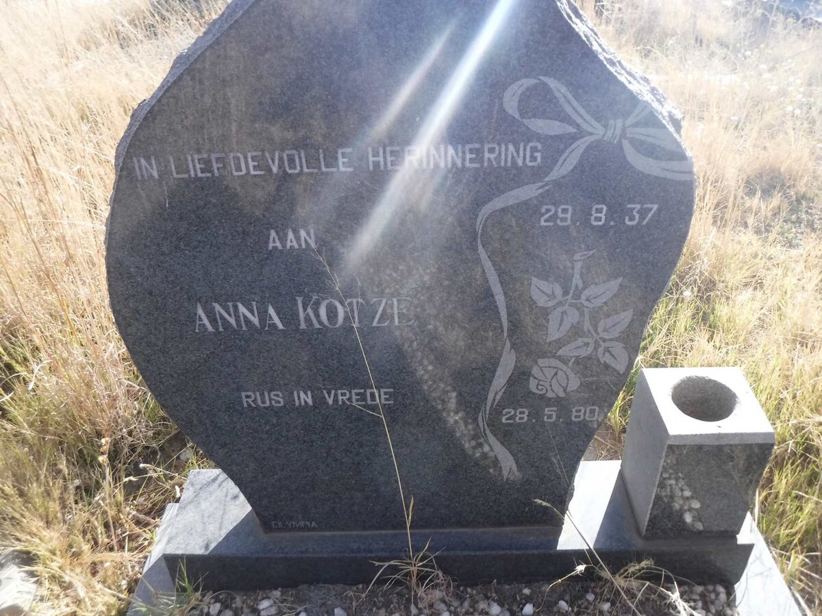 KOTZE Anna 1937-1980