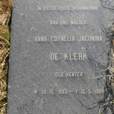 KLERK Anna Cornelia Jacomina, de nee VENTER 1893-1984