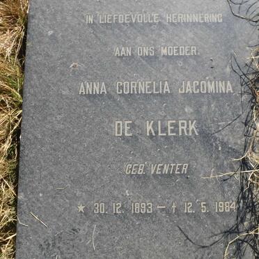 KLERK Anna Cornelia Jacomina, de nee VENTER 1893-1984