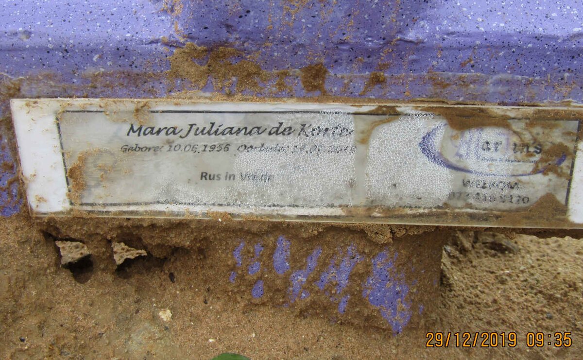 KORTE Mara Juliana, de 1956-201?