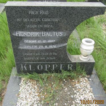 KLOPPER Hendrik Baltus 1907-1976