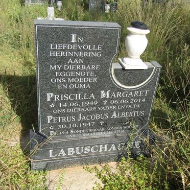 LABUSCHAGNE Petrus Jacobus Albertus 1947- &amp; Priscilla Margaret 1949-2014