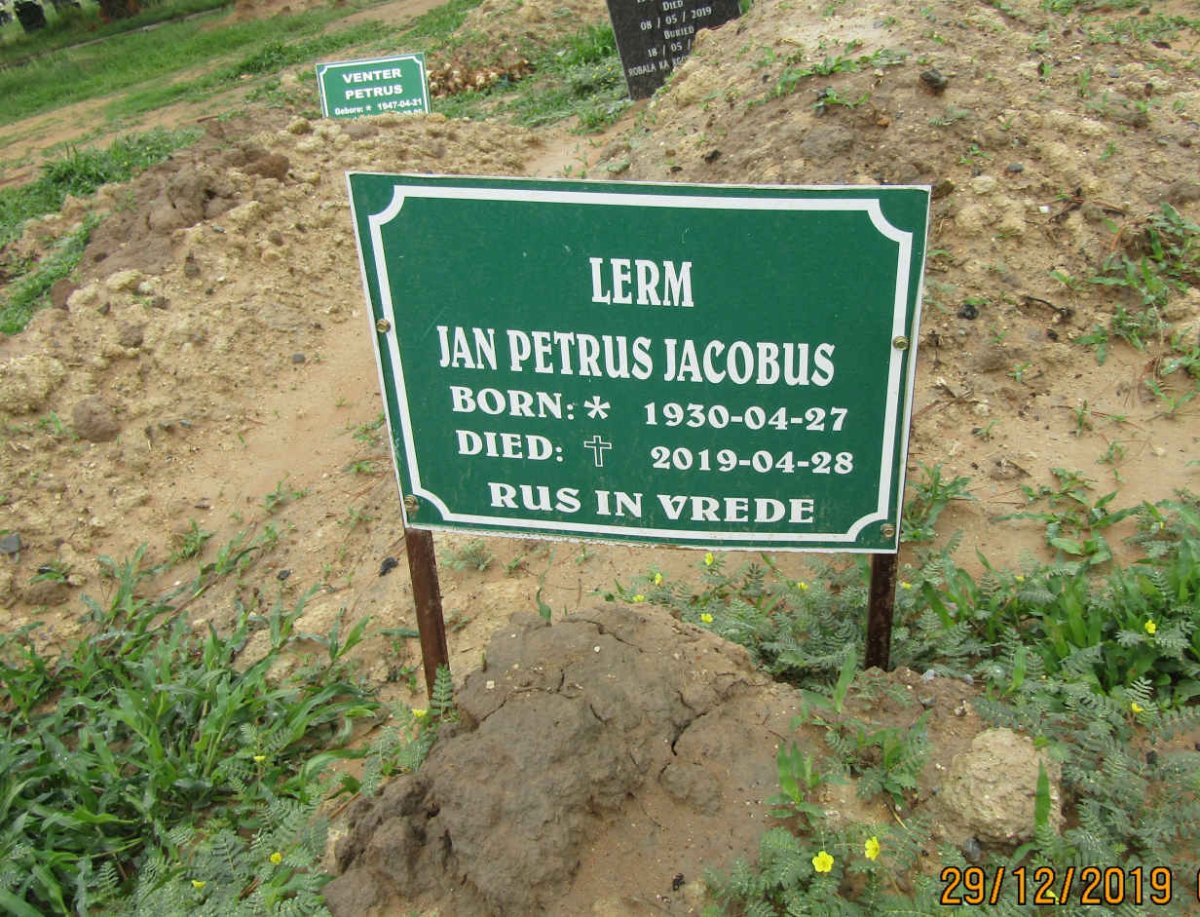 LERM Jan Petrus Jacobus 1930-2019