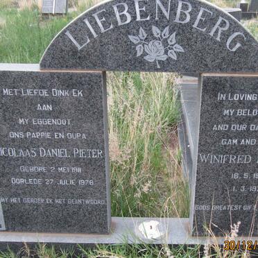 LIEBENBERG Nicolaas Daniel Pieter 1911-1978 &amp; Winifred Eleanor 1908-1977