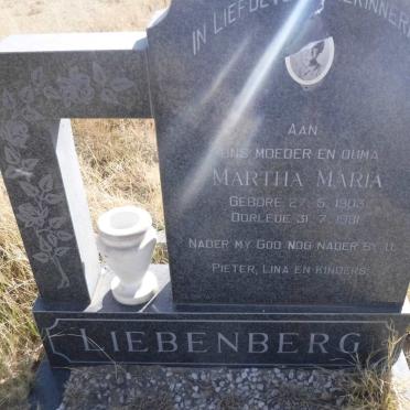 LIEBENBERG Martha Maria 1903-1981