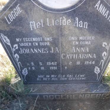 LOGGERENBERG Johannes J.A., van 1942-1991 &amp; Anna Catharina 1944-