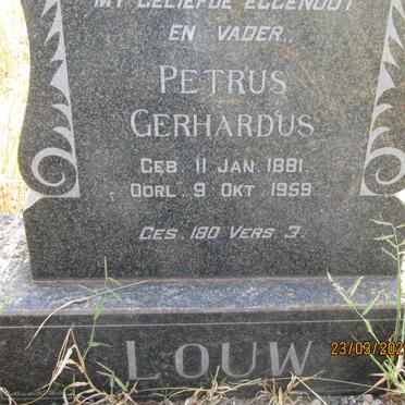 LOUW Petrus Gerhardus 1881-1959