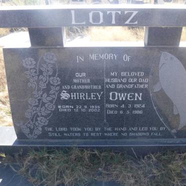 LOTZ Owen 1924-1986 &amp; Shirley 1935-2002