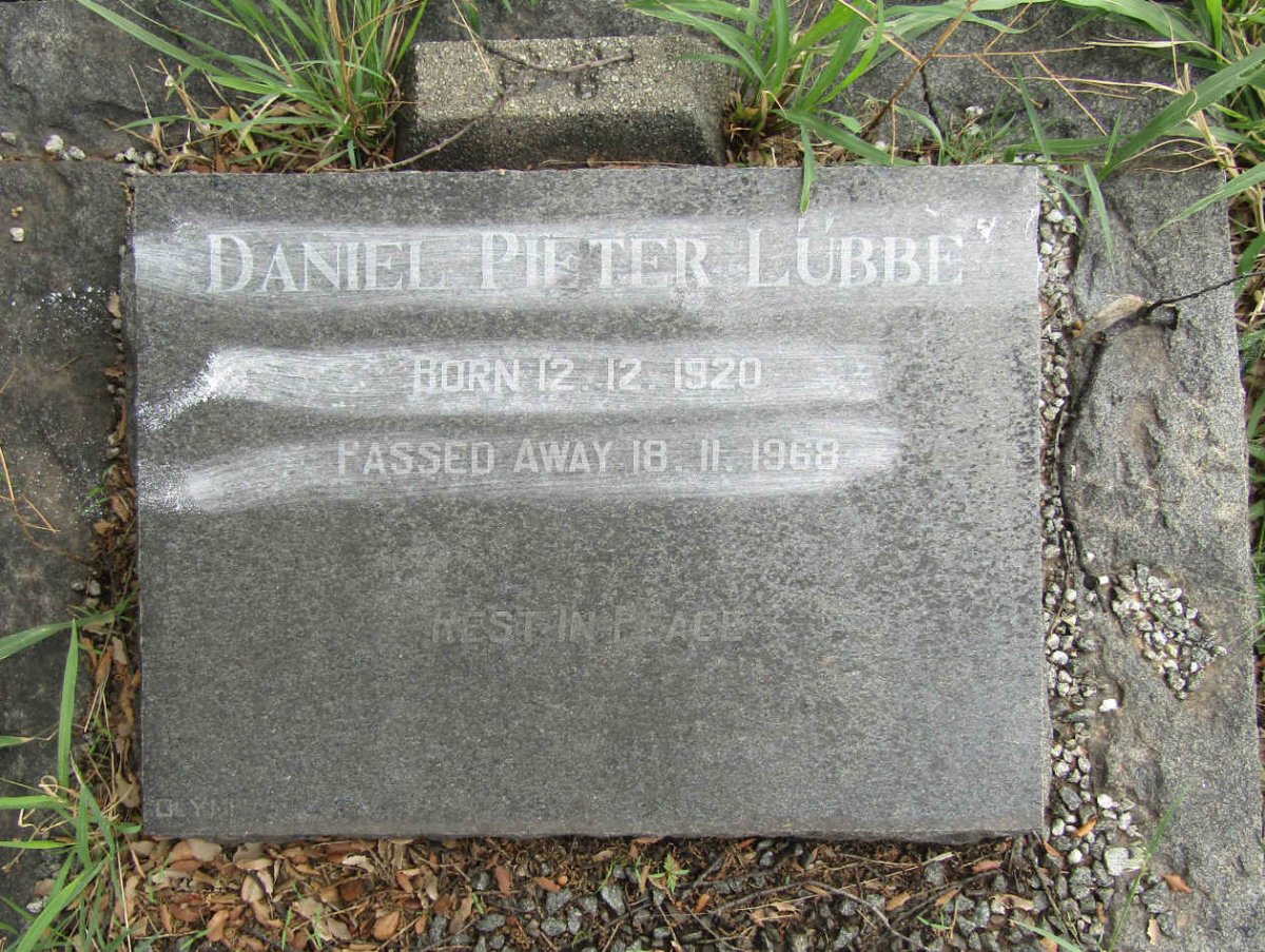 LUBBE Daniel Pieter 1920-1968