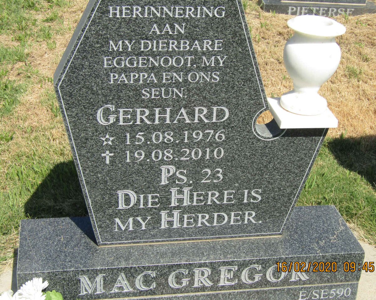 MACGREGOR Gerhard 1976-2010