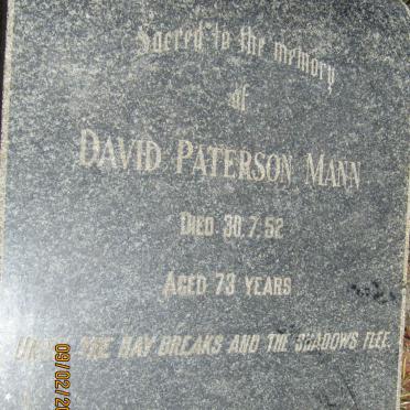 MANN David Paterson -1952
