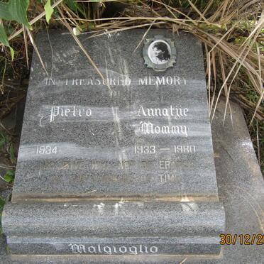 MALGIOGLIO Pietro 1934- &amp; Annatjie 1933-1980