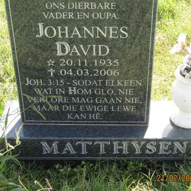 MATTHYSEN Johannes David 1935-2006