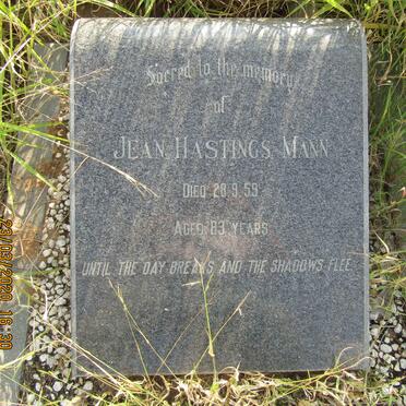 MANN Jean Hastings -1959