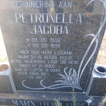 MARX Petronella Jacoba nee TERBLANCHE 1946-1998