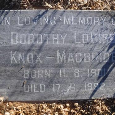 MACBRIDE Dorothy Louise, KNOX  1901-1992