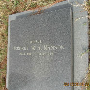 MANSON Herbert W.A. 1902-1973