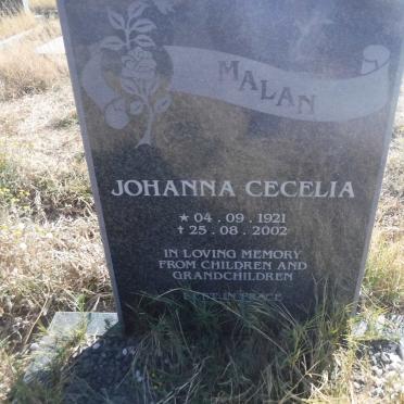 MALAN Johanna Cecelia 1921-2002