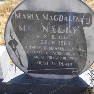 Mc NALLY Maria Magdalena 1917-1989