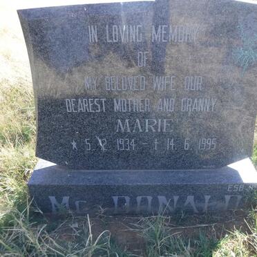 Mc DONALD Marie 1934-1995