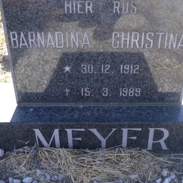 MEYER Barnadina Christina 1912-1989