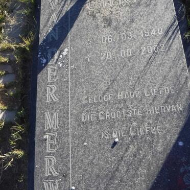 MERWE Chris, van der 1940-2002