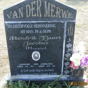 MERWE Hendrik Tjaart Jacobus, van der 1940-2007