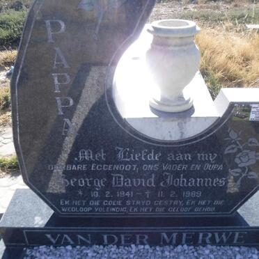 MERWE George David Johannes, van der 1941-1989