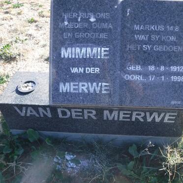 MERWE Mimmie, van der 1912-1998