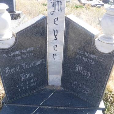 MEYER Horst Hermann Hans 1933-1986 &amp; Mary 1940-1986