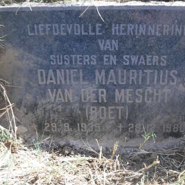 MESCHT Daniel Mauritius, van der 1935-1980