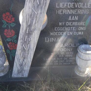 MERWE Dina Carolina, van der 1935-1995