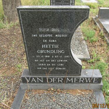 MERWE Hettie Grundling, van der 1916-1987